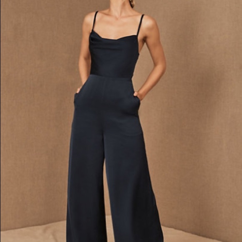 Fame and Partners Thais Jumpsuit Navy Size 8